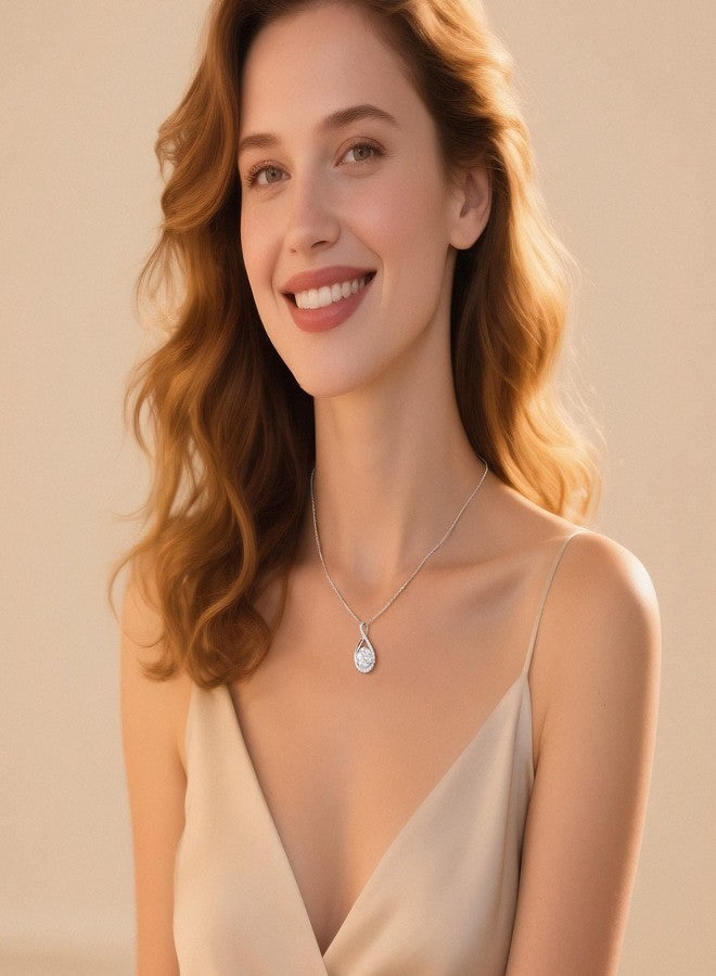 MOOSEA Christmas Gifts for Women Wife, 1ct Infinity Moissanite Necklace for Women Sterling Silver Moissanite Pendant Necklace, Wedding Anniversary Birthday Gifts for Wife Mom Girlfriend Grandma Sister - Image 3